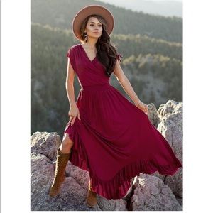 NWT - Joyfolie Giovanna Dress / Burgundy Small
